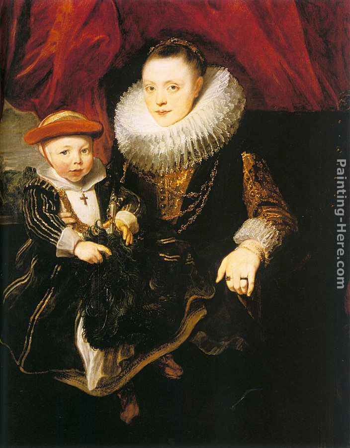 Young Woman with a Child painting - Sir Antony van Dyck Young Woman with a Child art painting